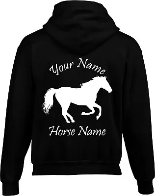 Buy Personalised Horse Hoodie Equestrian Pony Cob Rider Christmas Gift Hoody Top Uk • 16.99£