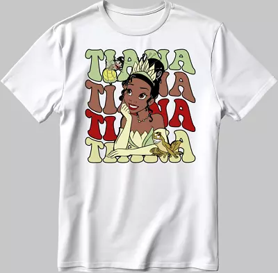 Buy Tiana Princess Disney Short Sleeve White-Black Men's / Women's T Shirt C534 • 10£