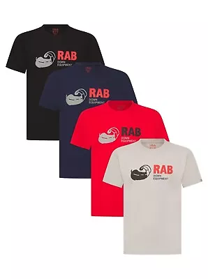 Buy RAB Men's Stance SS Crew Neck Down Equipment Logo T-Shirt • 12.99£