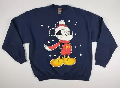 Buy Vintage Disney Mickey Unlimited Mickey Mouse Jerry Leigh Jumper Christmas XL • 24.65£