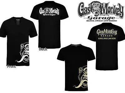 Buy Gas Monkey Garage T-Shirt Official GMG Double Side Printed Logo Graphic Tee • 9.99£