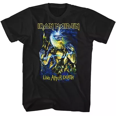 Buy Iron Maiden Live After Death Album Cover Men's T Shirt Rock Band Merch • 42.28£