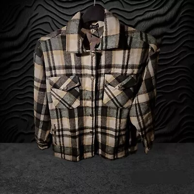 Buy Womens Check Fleece Casual Jacket Shacket Oversized Baggy Top Shirt • 13.99£