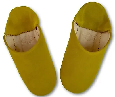 Buy Womens Moroccan Leather Babouche Slippers Soft Suede Slides Mules **handmade** • 24.99£