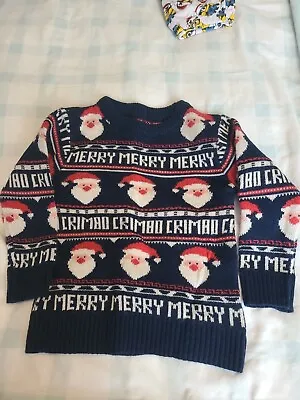 Buy Boys Next Christmas Jumper Age 3 Years • 0.99£
