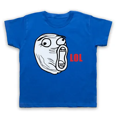 Buy Lol Face Meme Rage Comic Funny Joke Comedy Laugh Kids Childs T-shirt • 15.99£