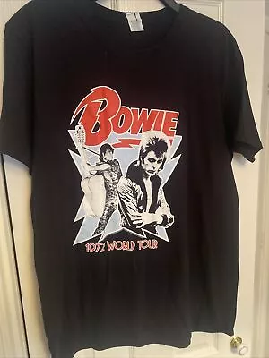Buy David Bowie 1972 World Tour Replica Tee (T-Shirt) XL - Small Fit - Free P&P. • 9.99£