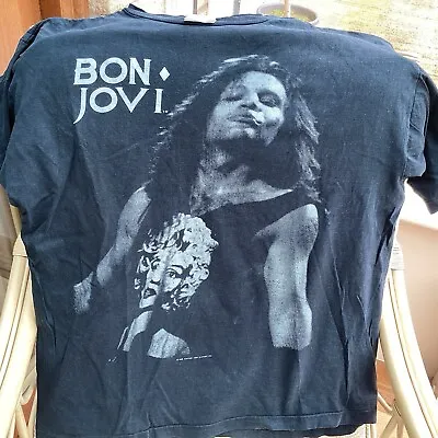 Buy Bon Jovi T Shirt Rare 1988/90 The Brotherhood Around The World Size XL • 14£