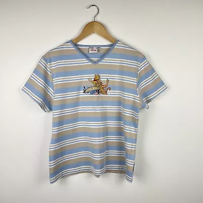 Buy Disney Store T-Shirt UK XL Blue & Beige Striped Winnie The Pooh & Friends Boat • 16.99£