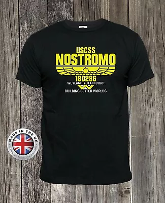 Buy Alien Nostromo T Shirt USCSS Weyland Yutani Black T-shirt,unisex+ladies Fitted • 12.99£