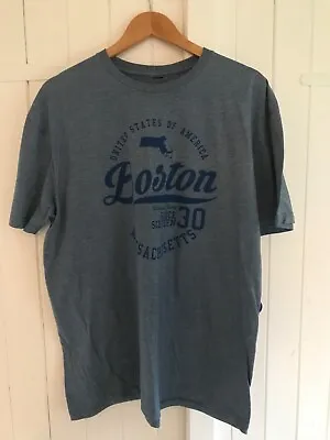 Buy Boston Usa T-shirt Size X Large Blue Crew Neck • 8£