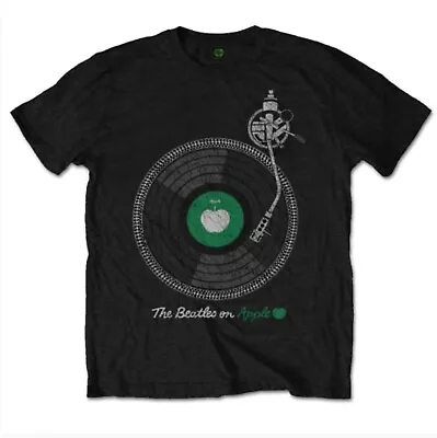 Buy Official T Shirt THE BEATLES Apple Records Turntable SIZE M Free  Postage! • 10£