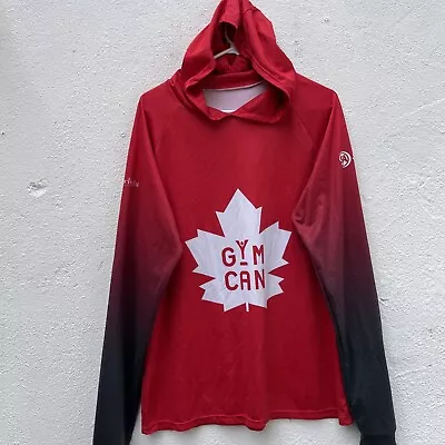Buy Gym Can Hoodie Tech Shirt Mens Large Red Canada Gymnastics Limelight Team Wear • 22.99£