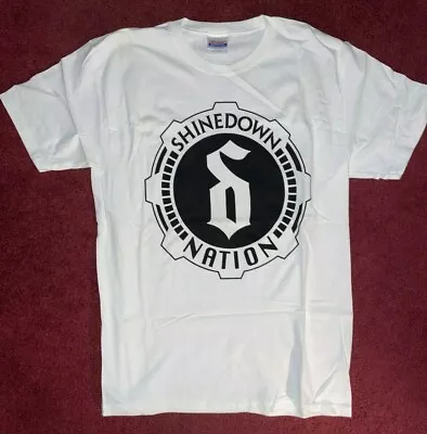 Buy NEW Shinedown Nation 2010 Vintage MEDIUM T-shirt White Mens M Fan Club Rock Tour • 28.41£