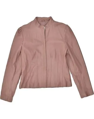 Buy CONTEMPORARY Womens Leather Jacket UK 14 Large Pink Leather TZ08 • 25.36£