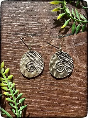 Buy NEW Silver Colour Ancient Style Boho Bohemian Saxon Viking Norse Swirl Earrings • 15.99£