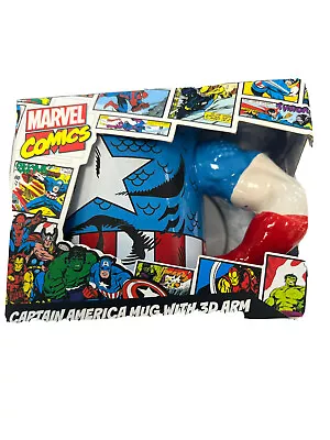 Buy Marvel Captain America Mug With 3D Arm Coffee Tea Mug Cup Ceramic 330ml • 10£