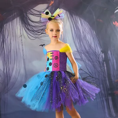 Buy The Nightmare Before Christmas Sally Kids Dress Girls Princess Skirts Headband • 13.08£