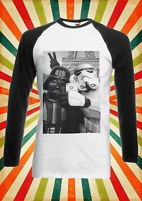 Buy Selfie Photo Darth Vader Men Women Long Short Sleeve Baseball T Shirt 9 • 9.95£