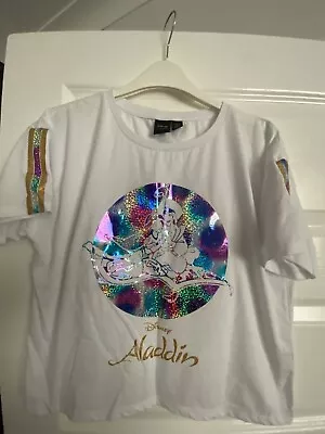 Buy Aladdin T Shirt  Age 13-14 Glitter Design • 4.50£