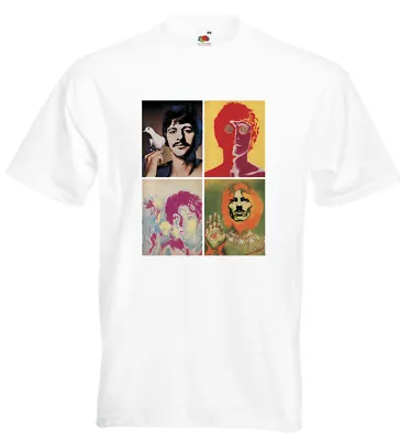 Buy The Beatles Psychedelic T Shirt John Lennon Paul McCartney Ringo George Harrison • 13.95£