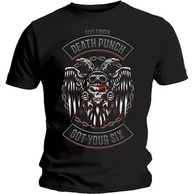 Buy Five Finger Death Punch 'Biker Badge' Black T Shirt - NEW • 15.49£