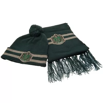 Buy Harry Potter Junior Beanie & Scarf Slytherin Birthday Gift Official Product • 21.50£