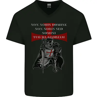 Buy Knights Templar Prayer St Georges Day Mens V-Neck Cotton T-Shirt • 8.49£
