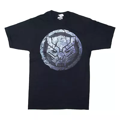 Buy MARVEL Black Panther T-Shirt Black Short Sleeve Mens S • 7.99£