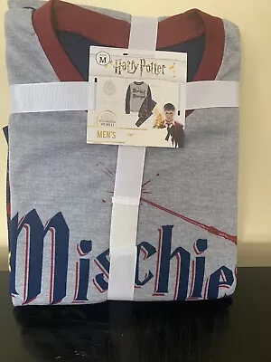 Buy Harry Potter Mischief Managed Pajamas Men’s MEDIUM 2 Piece Set . NEW! • 18.01£