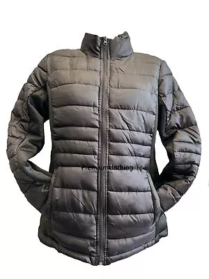 Buy EX STORE Womens Ladies QUILTED Jackets Padded Zip Up Designer Coat Puffer Warm • 7.99£