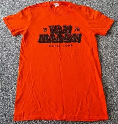 Buy Repro Orange Van Halen 1978 World Tour Souvenir Fan Shirt Small ROCK • 12£