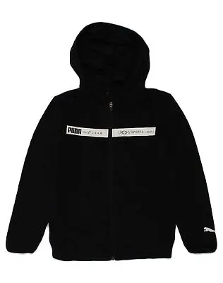 Buy PUMA Boys Zip Hoodie Sweater 9-10 Years Black Cotton XO05 • 12.19£