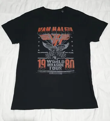 Buy VAN HALEN 1980 World Invasion Tour T SHIRT Large Wrap Official Licensed • 9.99£