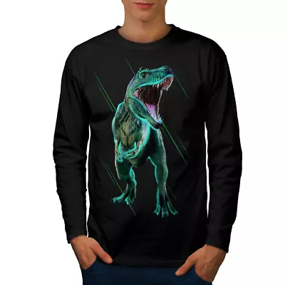 Buy Wellcoda Jurassic TRex Dinosaur Mens Long Sleeve T-shirt, Art Graphic Design • 17.99£