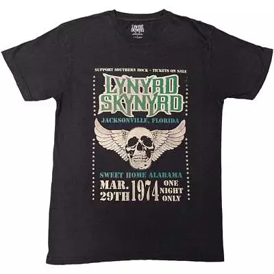 Buy LYNYRD SKYNYRD - Official Unisex T- Shirt -  Winged Skull -  Black  Cotton • 17.99£