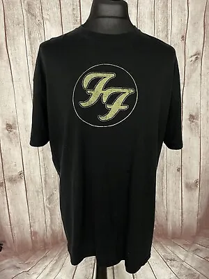 Buy Foo Fighters Mens XXL 2XL T Shirt Gold FF Dave Grohl Gildan Ringspun Soft 50 52” • 16.90£