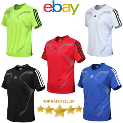 Buy Mens Football Plain T-Shirts Shorts Jogging Running Gym Sports Fitness Tracksuit • 5.99£