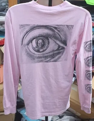 Buy SS17 Supreme X MC Escher Eye L/S Tee Size M Medium Long Sleeve T-shirt Pink • 115£