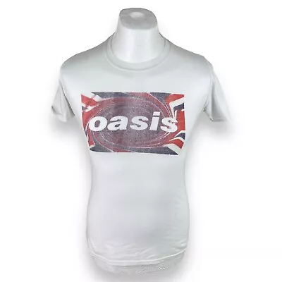 Buy Oasis T Shirt White Small Indie Britpop Liam Gallagher Noel Gallagher • 22.50£