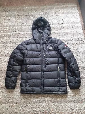 Buy Mens Black Hooded Karrimor 800 Fill Down Jacket Size Large • 22.99£
