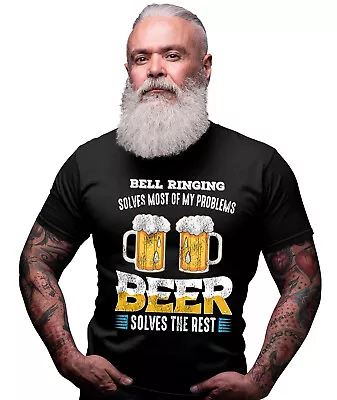 Buy Bell Ringing Solves Most Problems Beer Solves Rest Personalised T Shirt • 19.99£