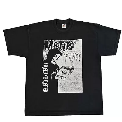 Buy Men's Misfits Glenn Danzig Evilive Fangs T-Shirt 2005 Black XL • 37.80£
