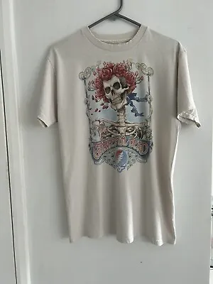 Buy Grateful Dead Big Bertha Skeleton Band T-Shirt Liquid Blue 2009 Size M • 30£