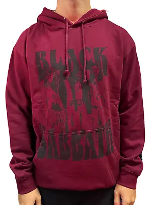 Buy Black Sabbath Maroon Band Pullover Hoodie Unisex Official Brand New Various Size • 29.99£