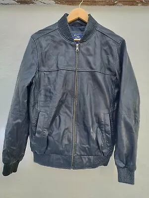 Buy Pure Leather Mens Park Avenue Jacket Coat 96cm Deep Navy Colour  • 20£