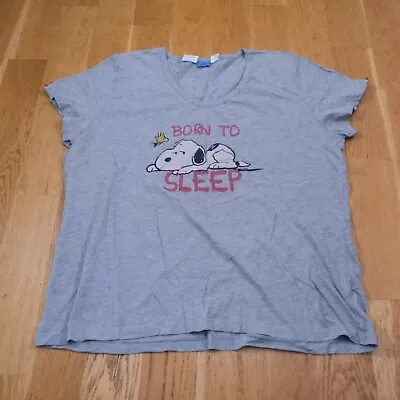 Buy Peanuts Snoopy Print T Shirt XL UK 18 20 Tee Top Crew Neck Charlie Brown Y2K • 7.69£