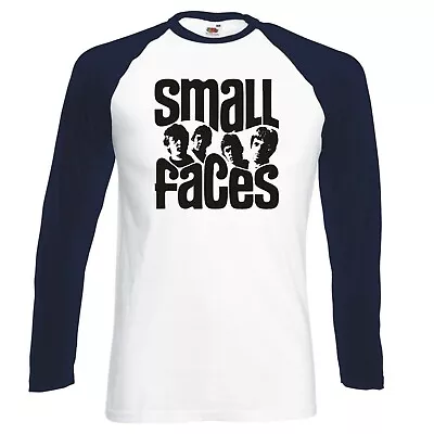 Buy Inspired By Small Faces Mod British Rock  Sil Logo  Longsleeve Baseball T-shirt • 16.99£