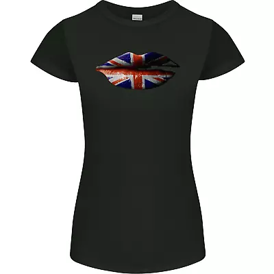 Buy Union Jack Flag Lips The UK Great Britain Womens Petite Cut T-Shirt • 8.75£