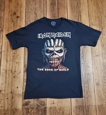 Buy Iron Maiden The Book Of Souls 2015 Front Print Black Band T-Shirt Men's XL  • 18£